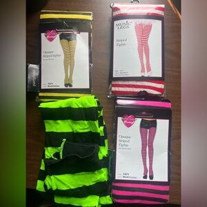 Vibrant Striped Tights by Music Legs